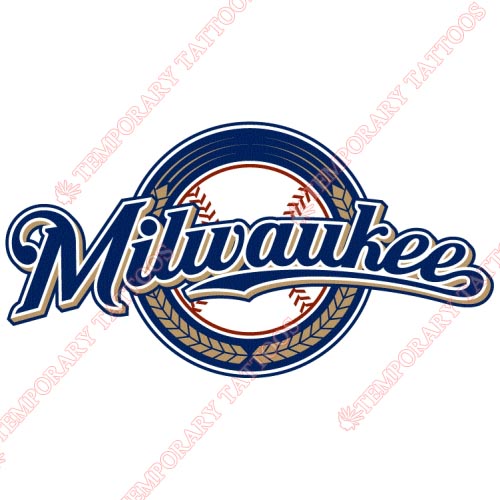 Milwaukee Brewers Customize Temporary Tattoos Stickers NO.1721
